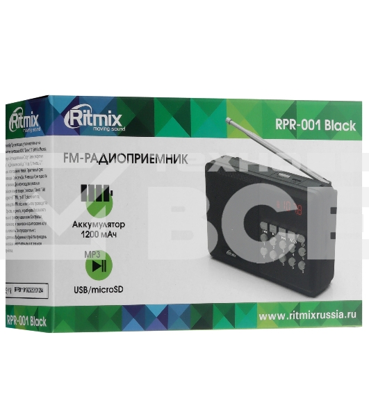 Радиоприемник Ritmix RPR-001 черный