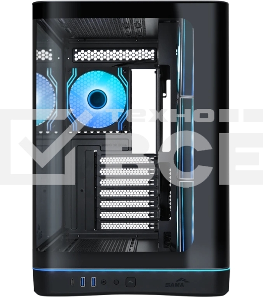 Корпус SAMA V62S, Midi-Tower, чёрный, 4 x 120 мм