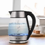Чайник Vitek VT-7037(TR) Мощность 2200 Вт Макс. объем 1,7 л Корпус из термостойкого стекла., фото3