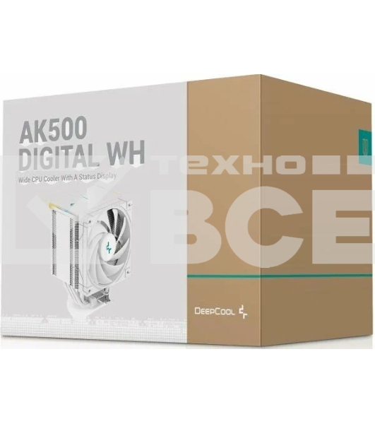 Кулер для процессора DEEPCOOL AK500 DIGITAL WH белый, 120 мм, алюминий/медь, 1850 об/мин, 28 дБ, 4 pin, 240 Вт, 160 мм