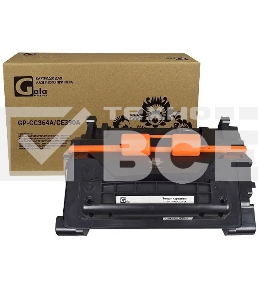Картридж лазерный GalaPrint GP-CC364A/CE390A чёрный (10000 стр.) для HP LaserJet P4014/P4015/P4515/Enterprise 600/M601n/601dn/602n/602dn/602x/603n/603dn/ M4555h/4555f/4555fskm MFP