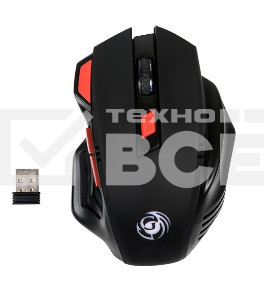 Мышь беспроводная Dialog Gan-Kata MRGK-14UR черный, 1600 dpi, радиоканал, USB, кнопки - 6