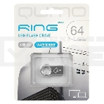Флеш диск QUMO 64GB Ring USB 3.0 цвет корпуса металлик(QM64GUD3-Ring), фото3