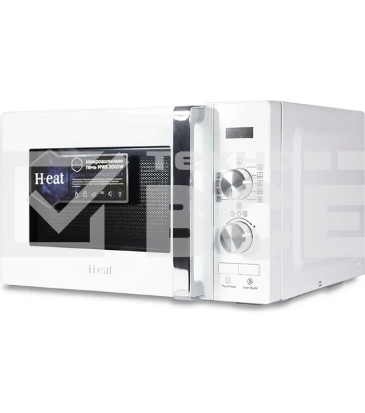 Микроволновая печь Horizont H-eat MWS-2003W белый, 20 л, 700 Вт, переключатели - поворотный механизм/кнопки