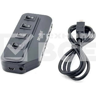 Разветвитель USB 2.0 BPH-1907 4порт. черный