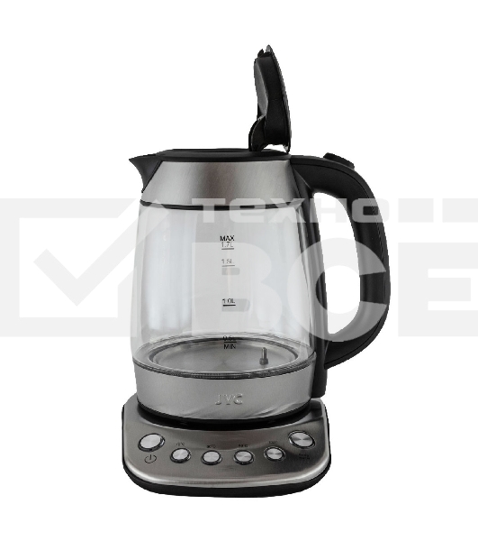 Чайник электрический JVC JK-KE1825 1,7 л, 2200 Вт, черный с серебристым