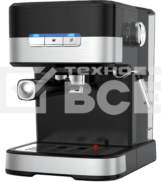 Кофеварка рожковая Centek CT-1171 черный, исп. кофе - молотый, 1.5 л, 1200 Вт, 20 Бар