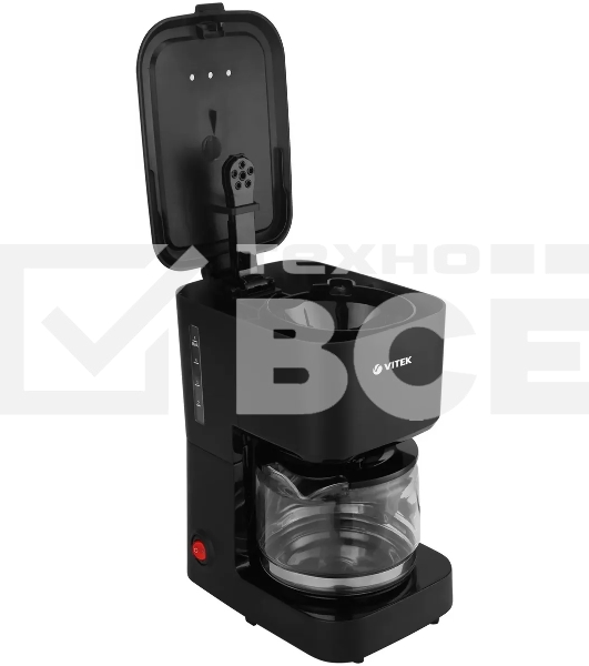 Кофеварка капельная Vitek VT-8386 черный, исп. кофе - молотый, 0,75 л, 630 Вт