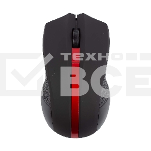 Мышь беспроводная HIPER HOMW-073 черный/красный, 1000 dpi, радиоканал, USB, кнопки - 3