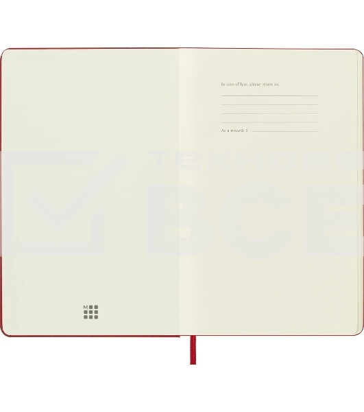 Блокнот Moleskine Classic Large, 240 страниц, красный, нелинованный,