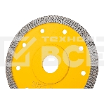 Диск алмазный отрезной Denzel 125 х 22,2мм, сплошной, супертонкий, горячий пресс, сухой/мокрый рез, фото2