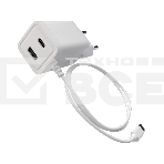 Сетевое зарядное устройство Maxvi A304T Type-C\USB 3A 15W + литой кабель Type-C 1.2м, белый, фото4