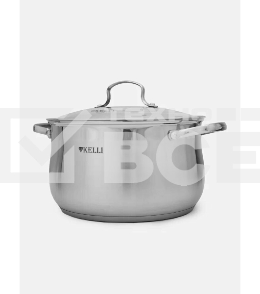 Набор посуды KELLI KL-4209 6 пред. Кастрюля с жаропрочной стекл. крышкой 2.1 л. Кастрюля с жаропрочной стекл. крышкой 3 л. Кастрюля с жаропрочной стекл. крышкой 4 л. Высококачественная нерж. сталь 18/10. 5-ти слойное капсульное дно.