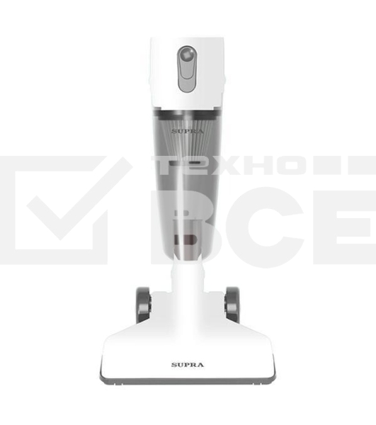 Пылесос вертикальный проводной SUPRA VCS-1044 белый, питание от сети, 650 Вт, уборка сухая, пылесборник 1 л