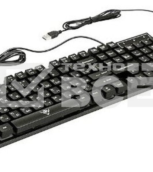 Комплект клавиатура+мышь Nakatomi KMG-2305U проводной, USB, 1600 DPI, черный