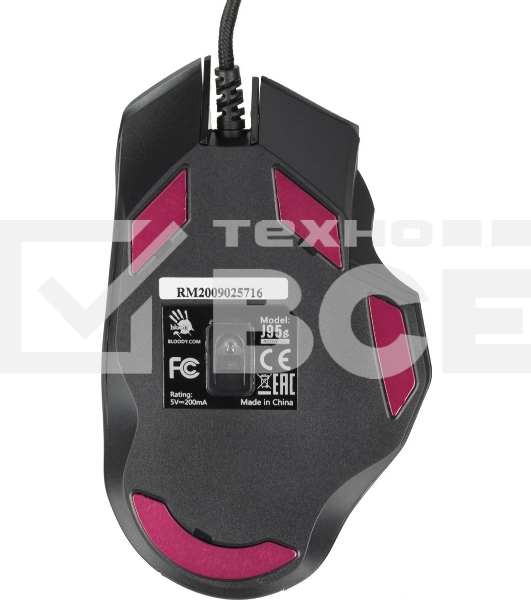 Мышь проводная A4Tech Bloody J95s серый, 8000 dpi, USB, кнопки - 9