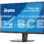 Монитор 32' Iiyama ProLite XUB3297QSNP-B1 IPS QHD, 100 Гц, 1 мс (MPRT), 16:9, 350 кд/м², HDMI 2.0, DP 1.4, USB-C (95 Вт PD), встроенные динамики (2x2.5 Вт), KVM-модуль, поворотная подставка, черный, фото4