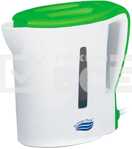 Чайник электрический Великие Реки Мая-1 бело-салатовый