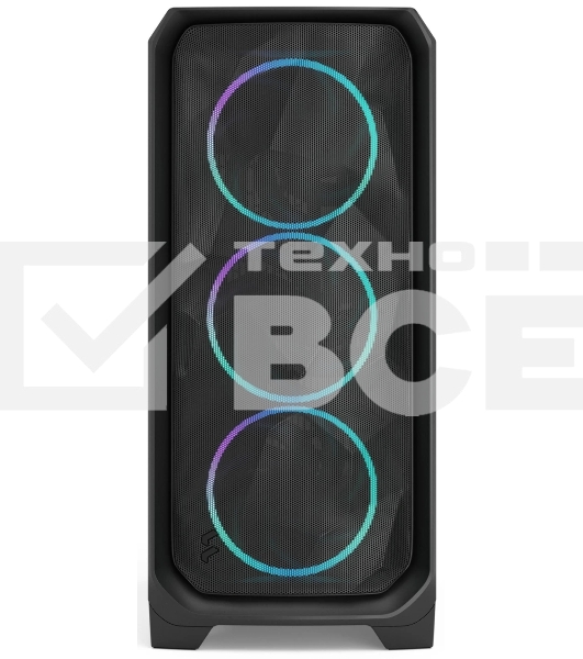 Корпус Fractal Design Meshify 3 Black RGB TG Light Tint, Midi-Tower, чёрный, 3 x 140 мм