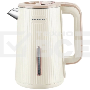 Чайник электрический BACKMAN BM-TEA 723 2 л, 2200 Вт, бежевый