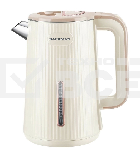 Чайник электрический BACKMAN BM-TEA 723 2 л, 2200 Вт, бежевый
