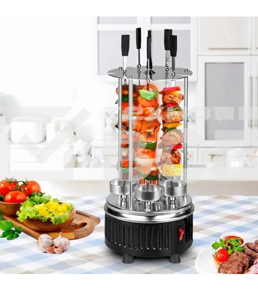 Шашлычница электрическая Kitfort KT-1405 1000Вт серебристый