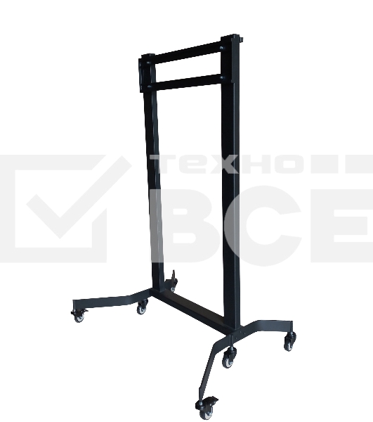 Мобильная стойка Wize Pro M90RU для широкоформатных и интерактивных панелей 60'-90'+, Max VESA 800x700 см, высота 181 см, вертикальная регулировка, кабельный канал, до 270 кг, черный