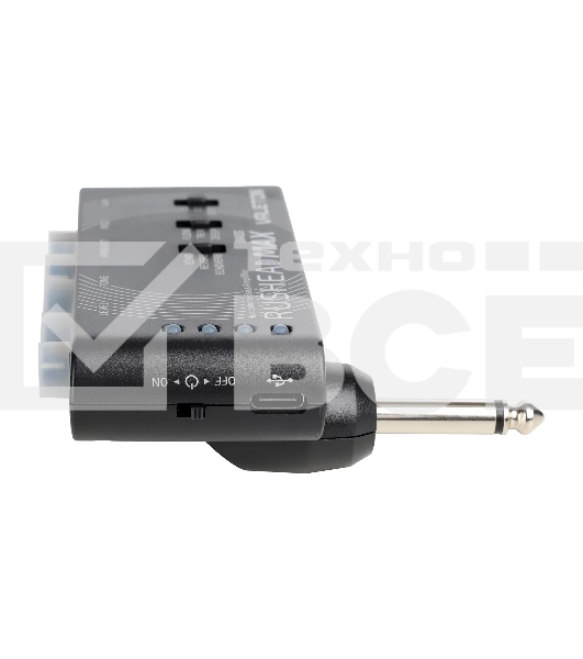 Компактный басгитарный усилитель-эмулятор Rushead Max Bass Valeton [RH-101] 5 регулировок для управл.модели clean,overdrive and distortion,эффекты:chorus, tremolo,flanger,reverb,delay,вход Aux, время работы от встроенн.аккумулятора 5 час. зарядка по USB