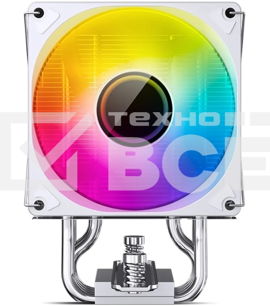 Кулер для процессора JONSBO CR-1400 V2 ARGb (180W, 4-pin PWM, 133мм, Al/Cu, 4x6мм, ARGb, 1x92мм, 38.2CFM, 33.8dBA, 2200RPM, S: 1700/1200/115X, AM4/AM5 белый)