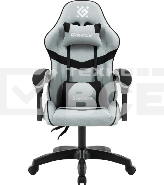 Кресло игровое Defender Savage серый/черн, класс 2, ткань