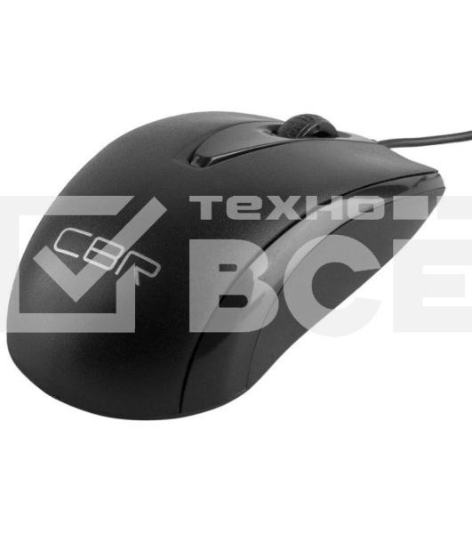 Мышь проводная CBR CM 124 черный, 1000 dpi, USB, кнопки - 3