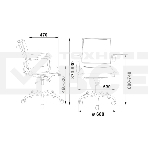 Кресло руководителя Бюрократ CH-993-Low/Red красный, низкая спинка, искусственная кожа, крестовина хромированная, фото5