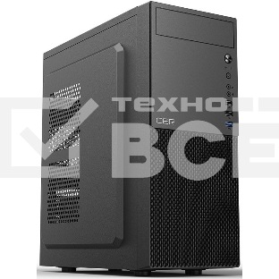 Компьютерный корпус CBR PCC-ATX-E188-WPSU ATX Miditower E188, без БП, 1*USB 3.0, 2*USB 2.0, HD Audio+Mic, Black