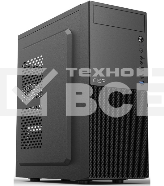 Компьютерный корпус CBR PCC-ATX-E188-WPSU ATX Miditower E188, без БП, 1*USB 3.0, 2*USB 2.0, HD Audio+Mic, Black