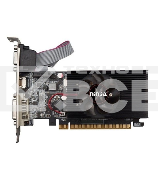 Видеокарта Ninja (Sinotex) Geforce GT610 PCIE (48SP) 2G 64-bit DDR3 DVI HDMI CRT