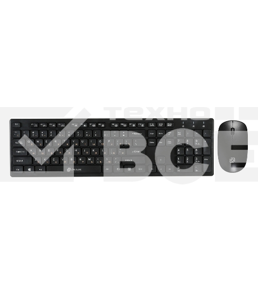 Клавиатура + мышь Oklick 240M черный USB Беспроводная 2.4Ghz