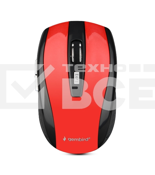 Мышь беспроводная Gembird MUSW-330-3 красный, 2400 dpi, радиоканал, USB, кнопки - 6
