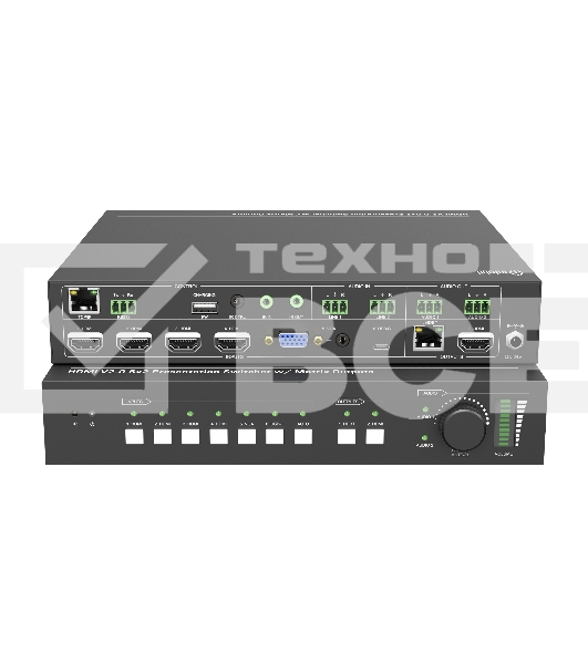 Презентационный коммутатор Infobit [iSwitch 602] 4K60 6X2 с выходами HDMI и HDBaseT