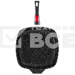 Сковорода-гриль квадратная 28 литая Индукция Гранит с/р, фото3