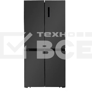 Холодильник  LEX LCD450MgID серый трехкамерный 288/129л морозилка снизу Side-by-Side