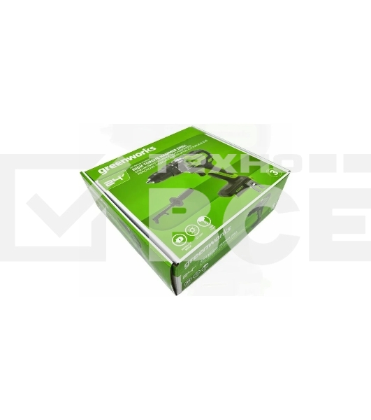 Дрель-шуруповерт GreenWorks GD24DD140, Аккумуляторная, 24В, Без АКБ и ЗУ