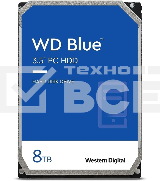 Жесткий диск WD SATA-III 8TB WD80EAAZ Desktop Blue (5640rpm) 256Mb 3.5