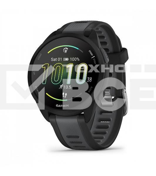 Смарт-часы Garmin Forerunner 165 черный, серый ремешок 43мм