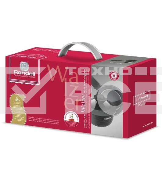 Ковш Rondell Walzer RDA-764, 1.3л, 16см, с крышкой, черный
