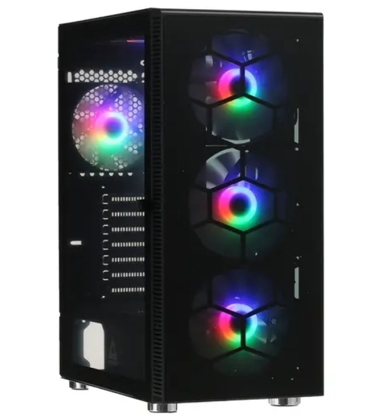Компьютерный корпус Montech X3 GLASS, без БП, ATX 6x120мм 2xUSB 3.0 1xUSB3.1 audio bott PSU, черный
