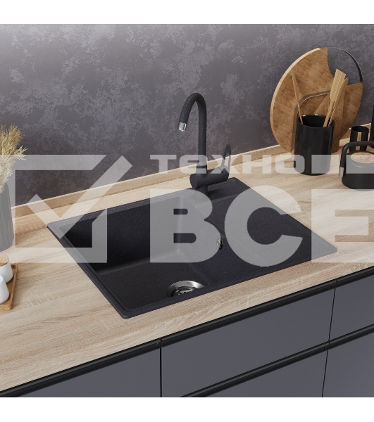 Кухонная мойка Maunfeld Lacrima 605 MFQS-605DGR темно-серый