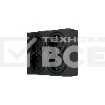 Розетка 4-мест. с заземл. LEZARD LETO 752-4200-127BDP закрытый корпус ПБТ черн. бархат, фото 1