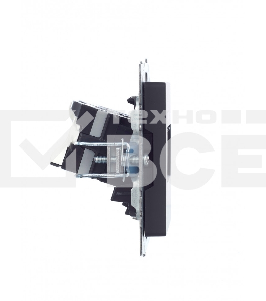 Розетка компьютерная двойная IEK BRITE РК10-2-БрГ RJ45 кат.5E графит