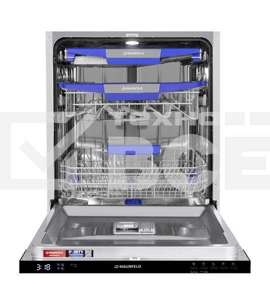 Посудомоечная машина Maunfeld MLP60230 Light Beam Inverter Wi-Fi, нержавеющая сталь, 59.5 см, 14 компл., 44 дБ, класс A+++