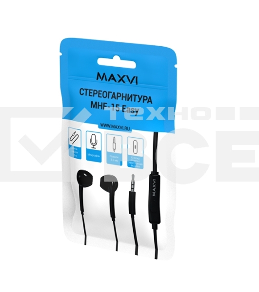 Стереогарнитура Maxvi MHF-15 Easy черный